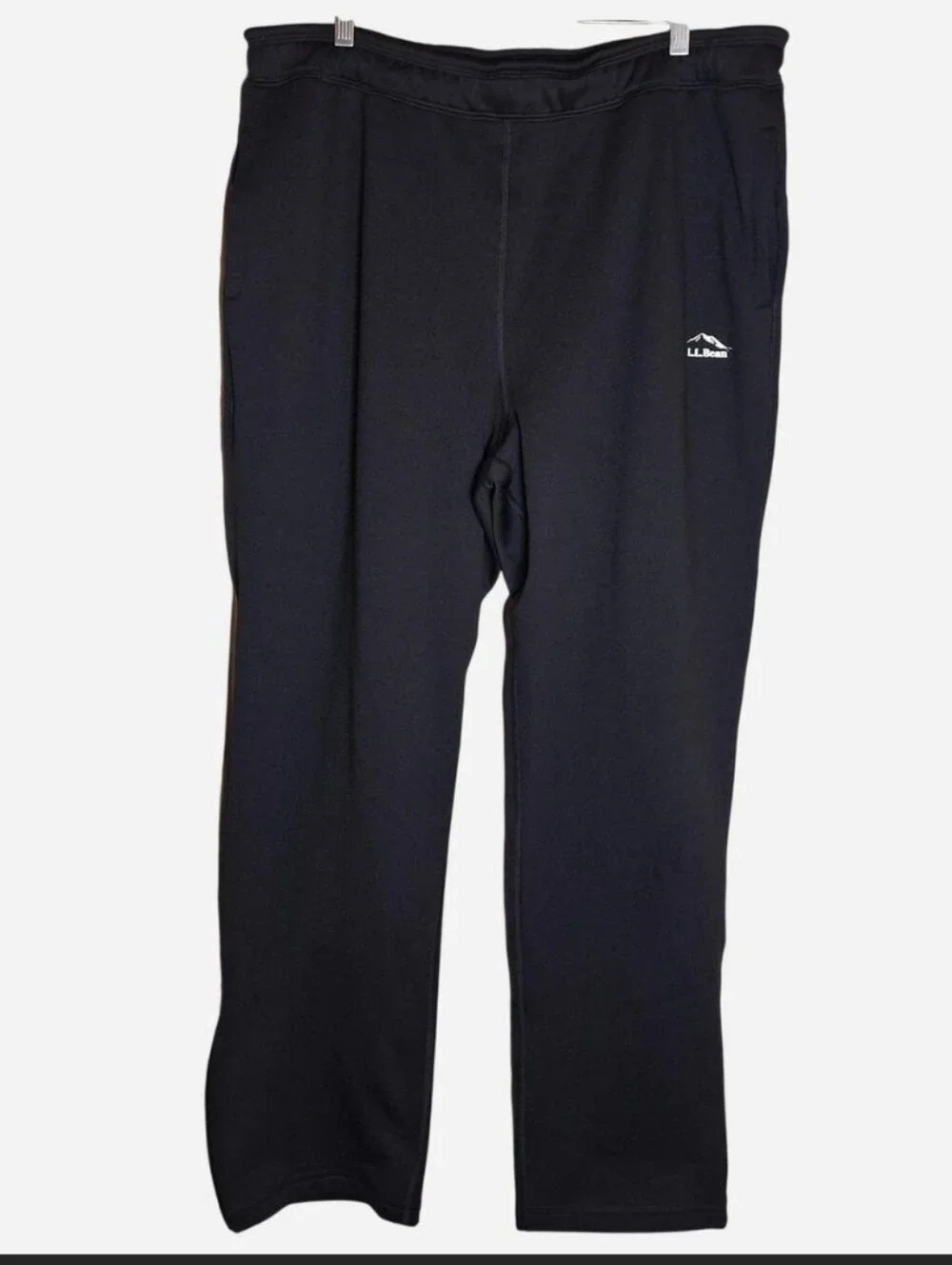 L.L. Bean Athletic Sweats Mens XL Black Stretch Pockets Internal Drawstring